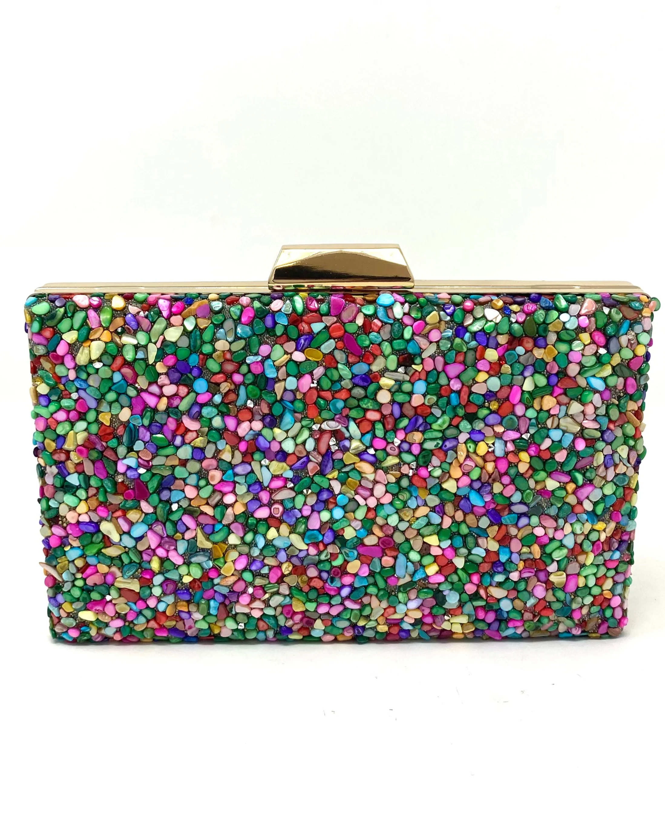 Bolso pedrería multicolor