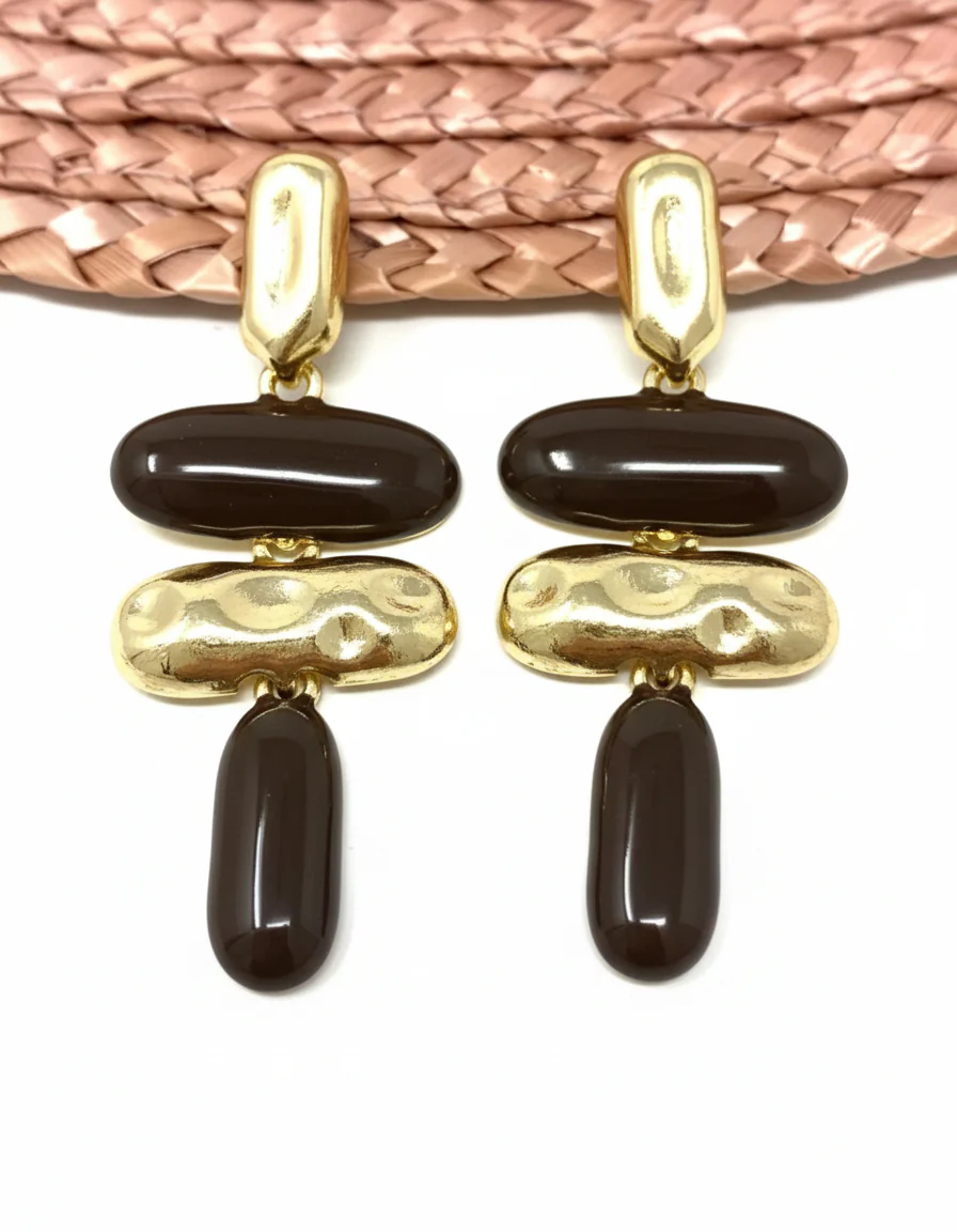 Pendientes Egipto Burdeos