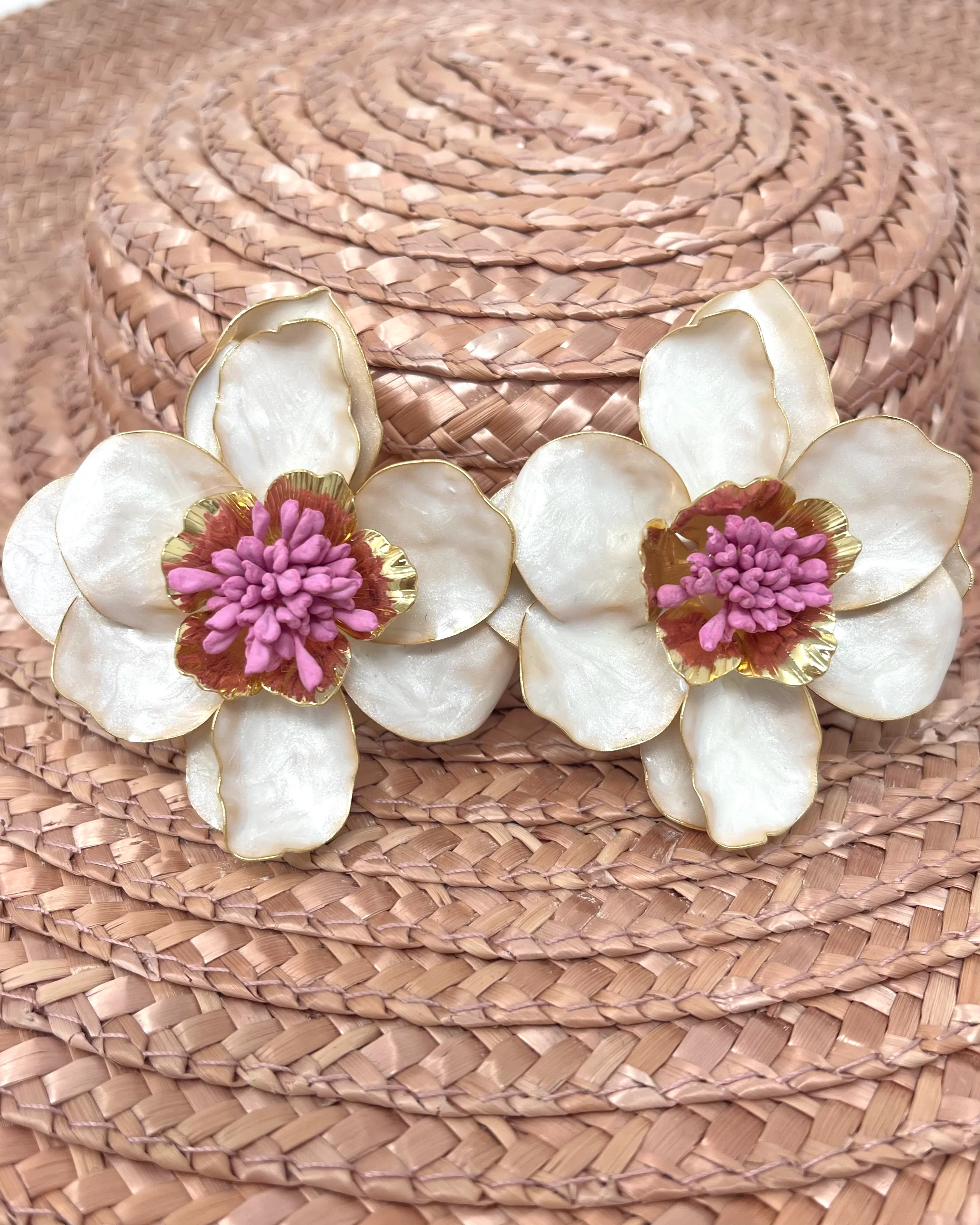 Pendientes Jamaica rosa