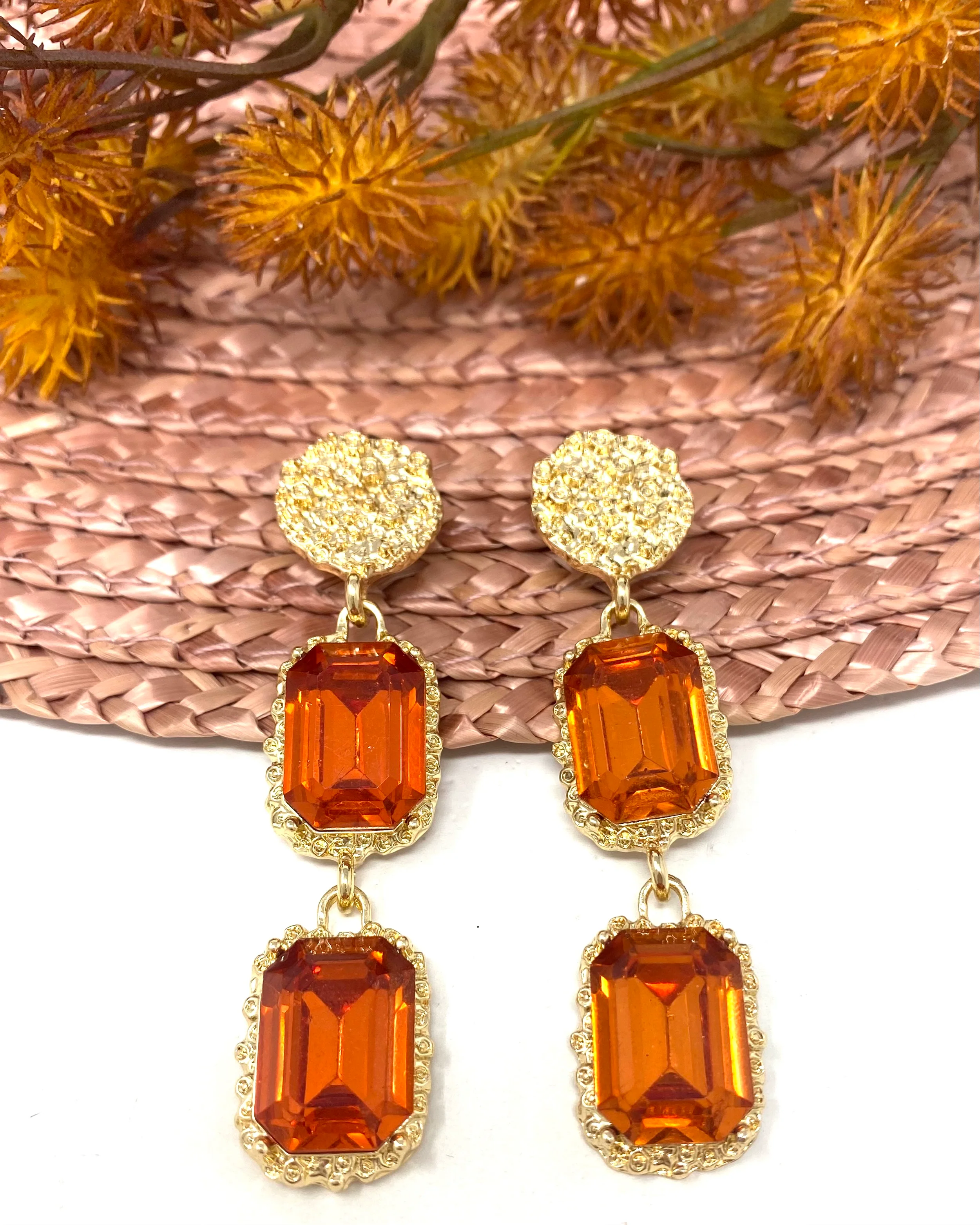 Pendientes Romeo anaranjados