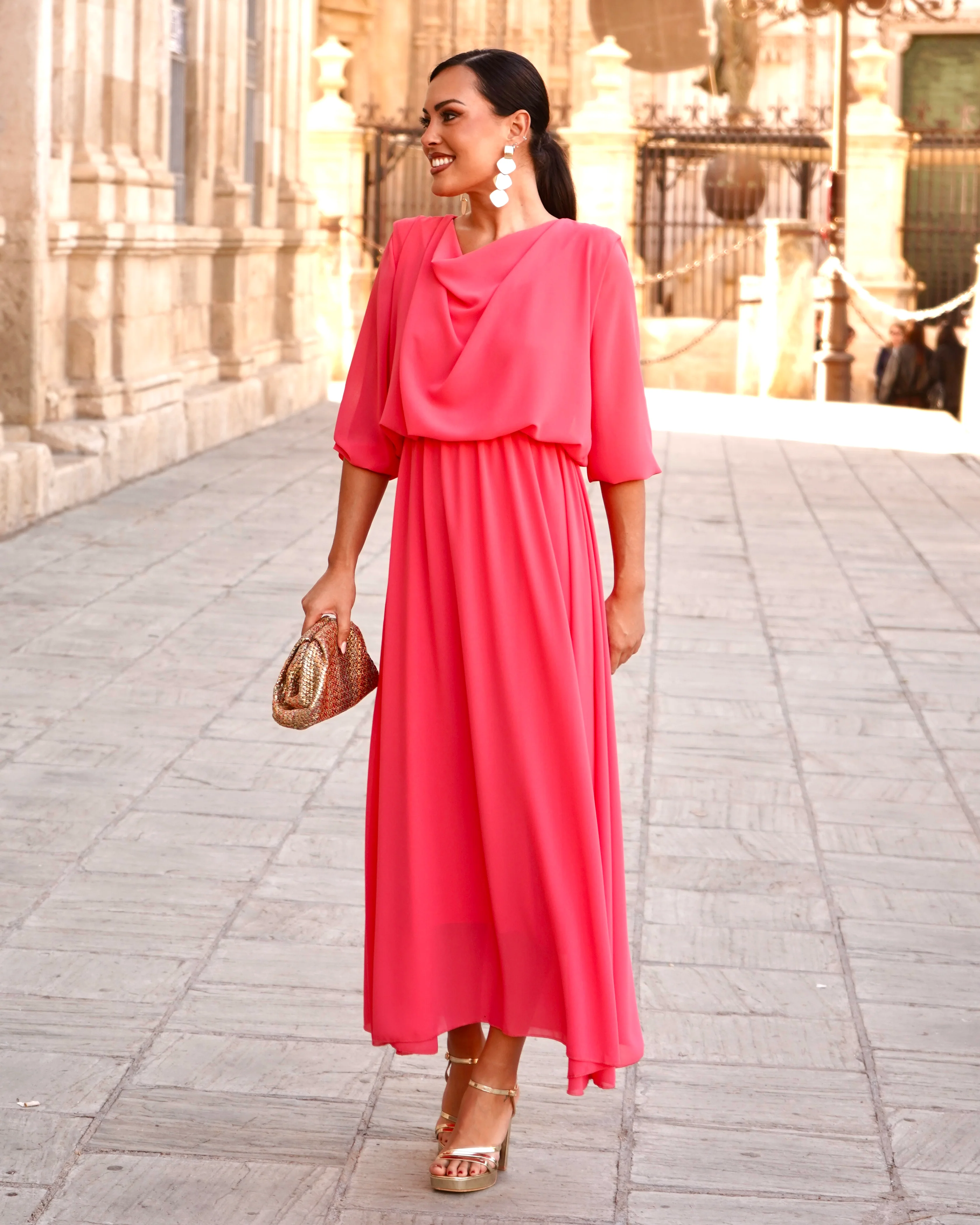 Vestido Adriana Coral - Image 3