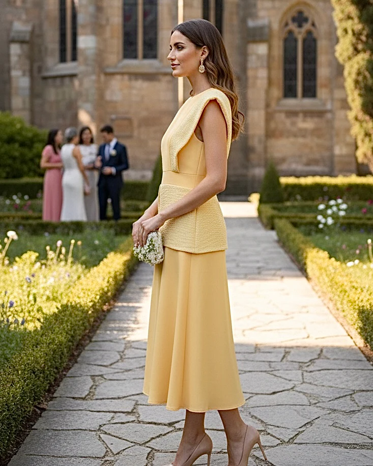 Vestido Carlota amarillo pastel - Image 2