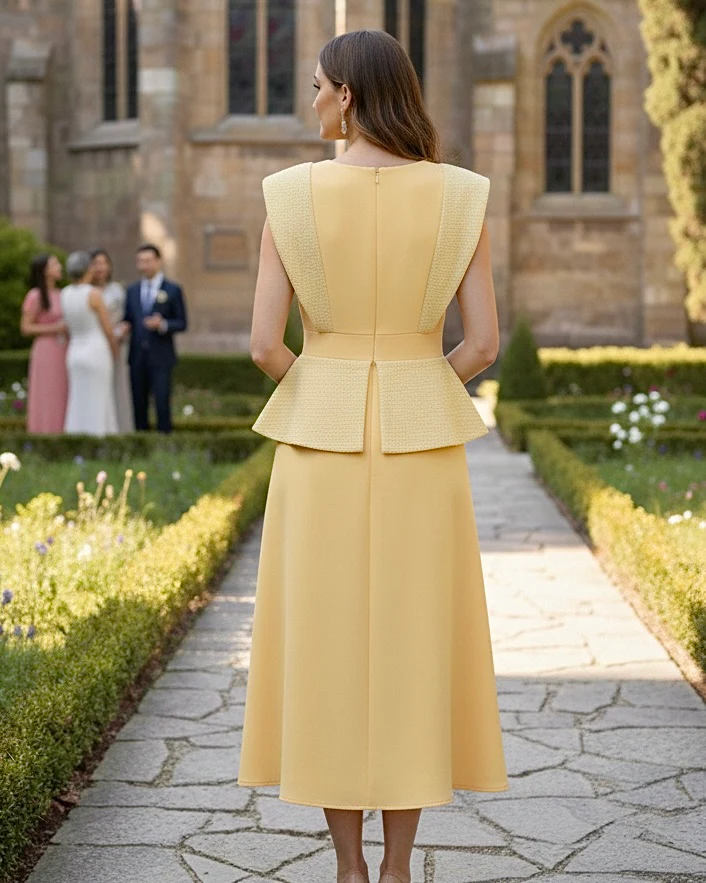 Vestido Carlota amarillo pastel - Image 3