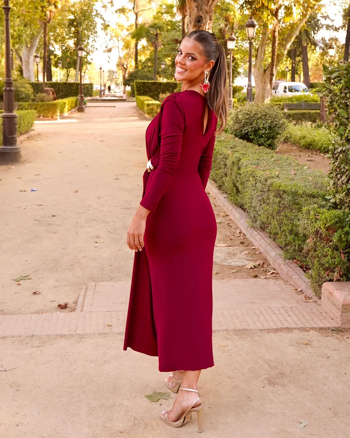 Vestido Carola granate - Image 5