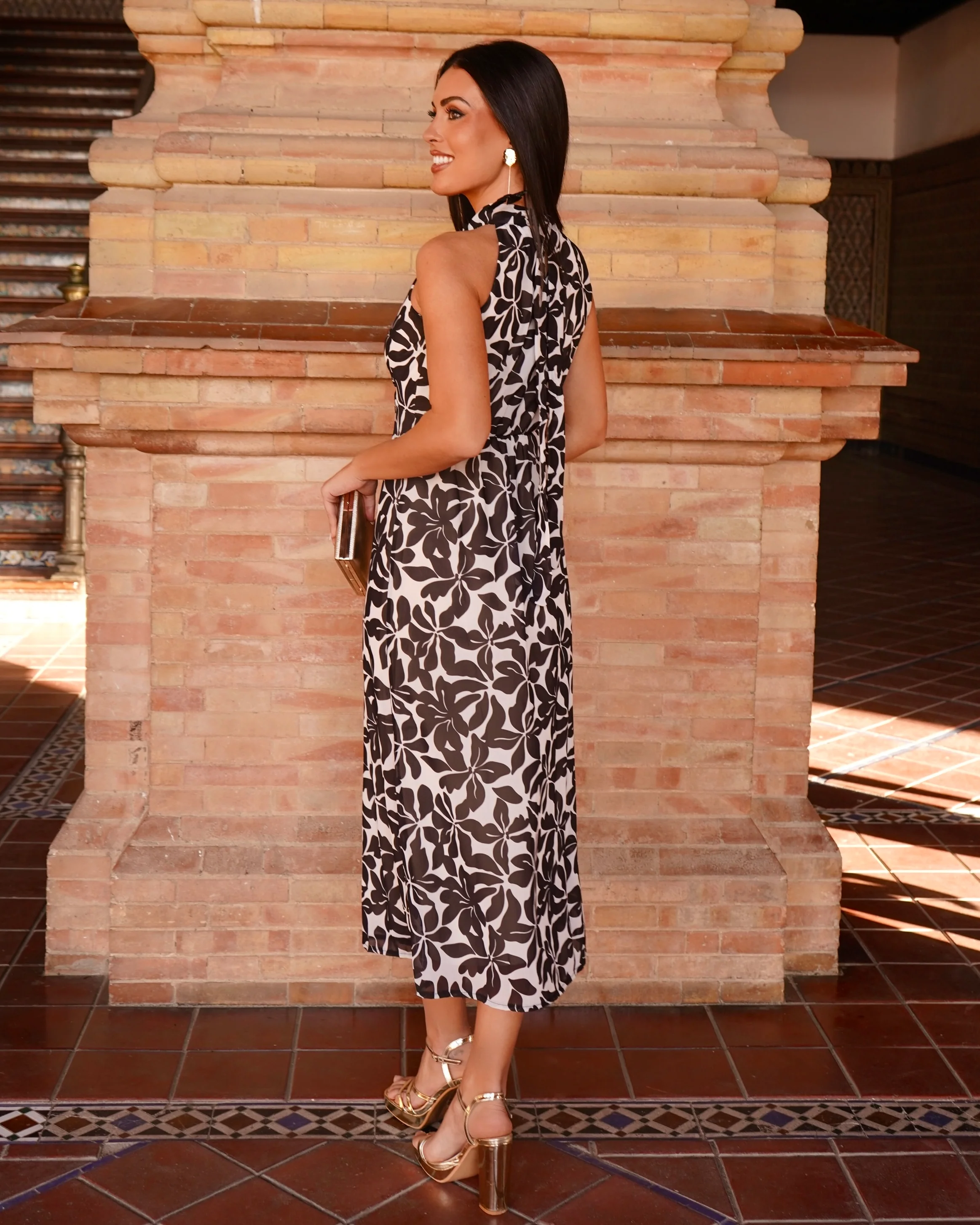 Vestido Claudia Blanco/Negro - Image 4