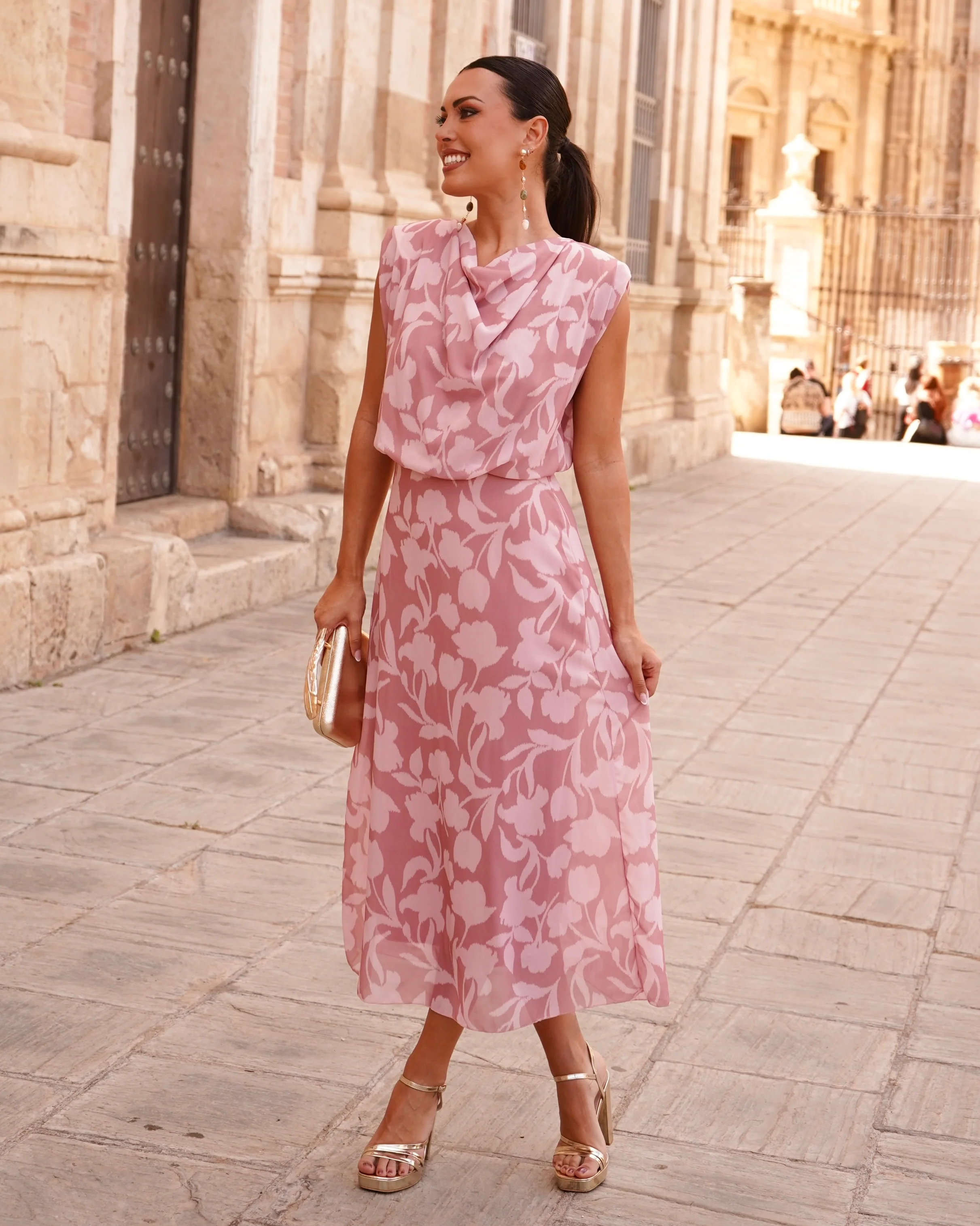 Vestido Delia Rosáceo
