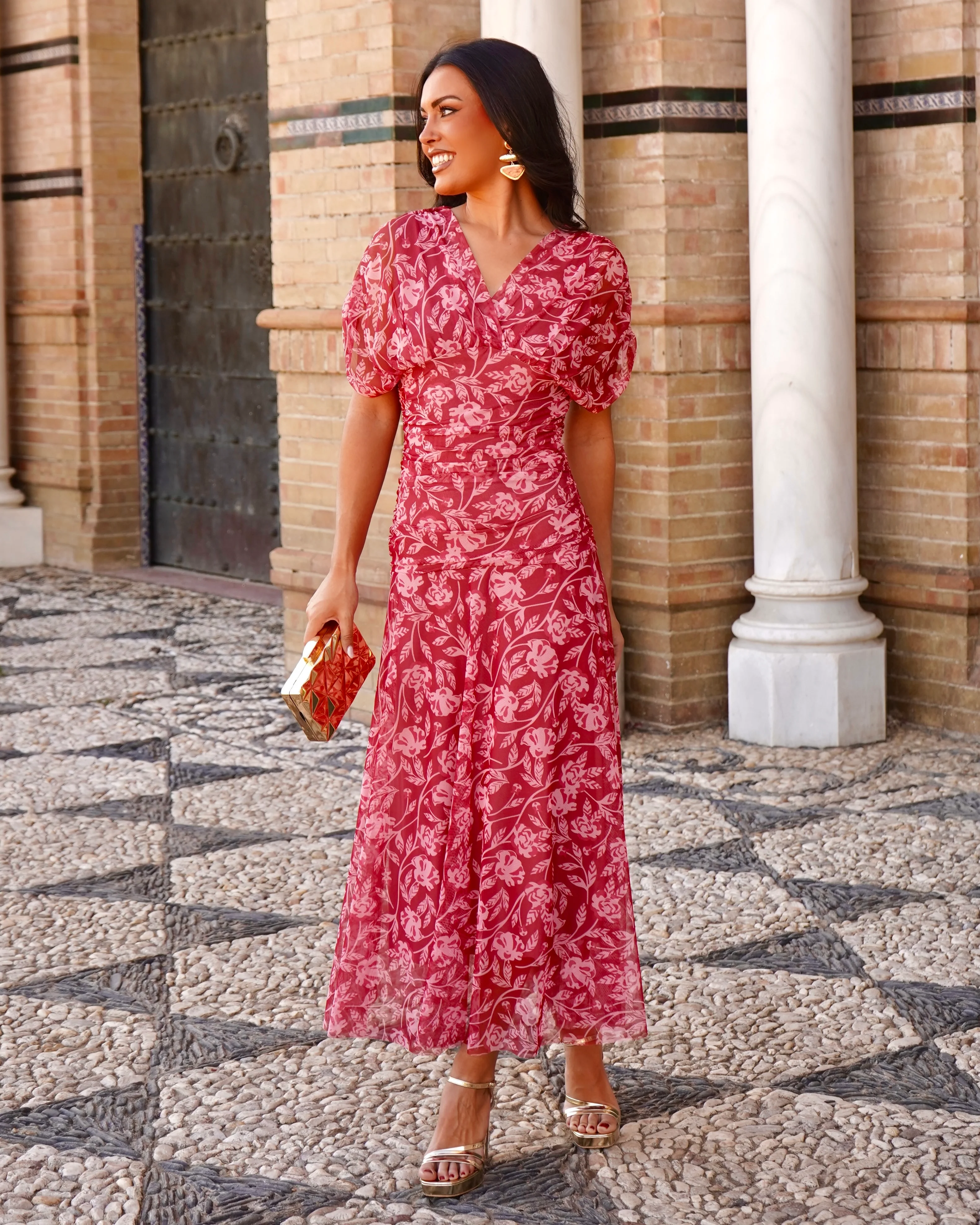Vestido Elsa Rojizo