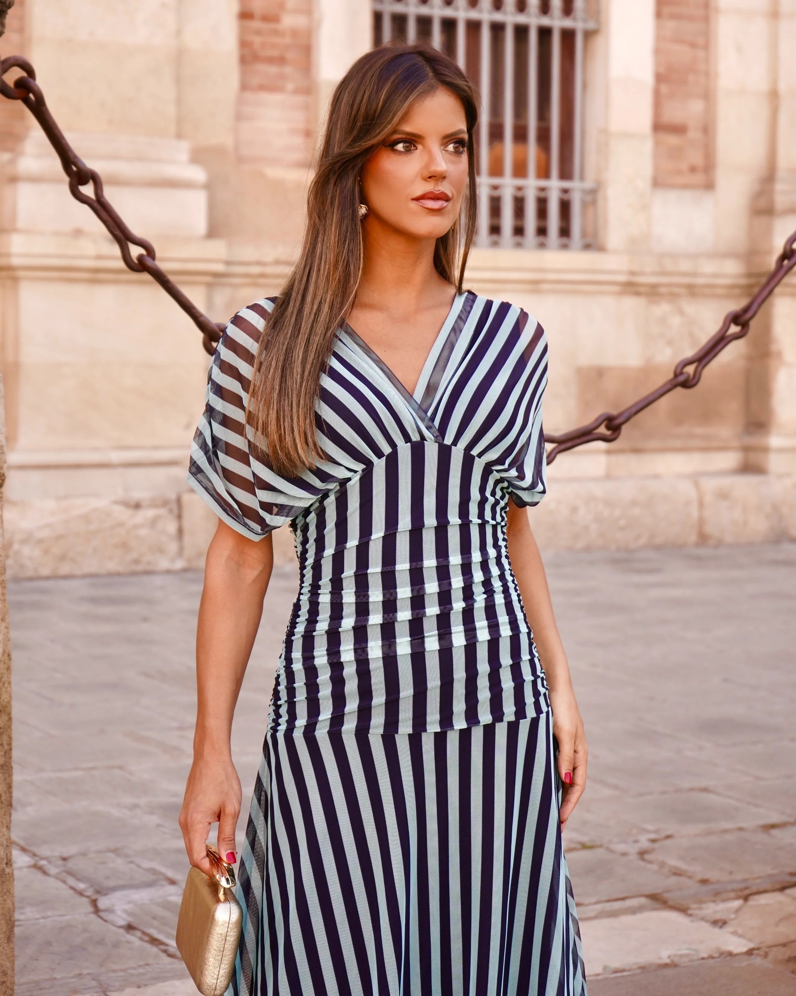 Vestido Grace Marino/Celeste - Image 2