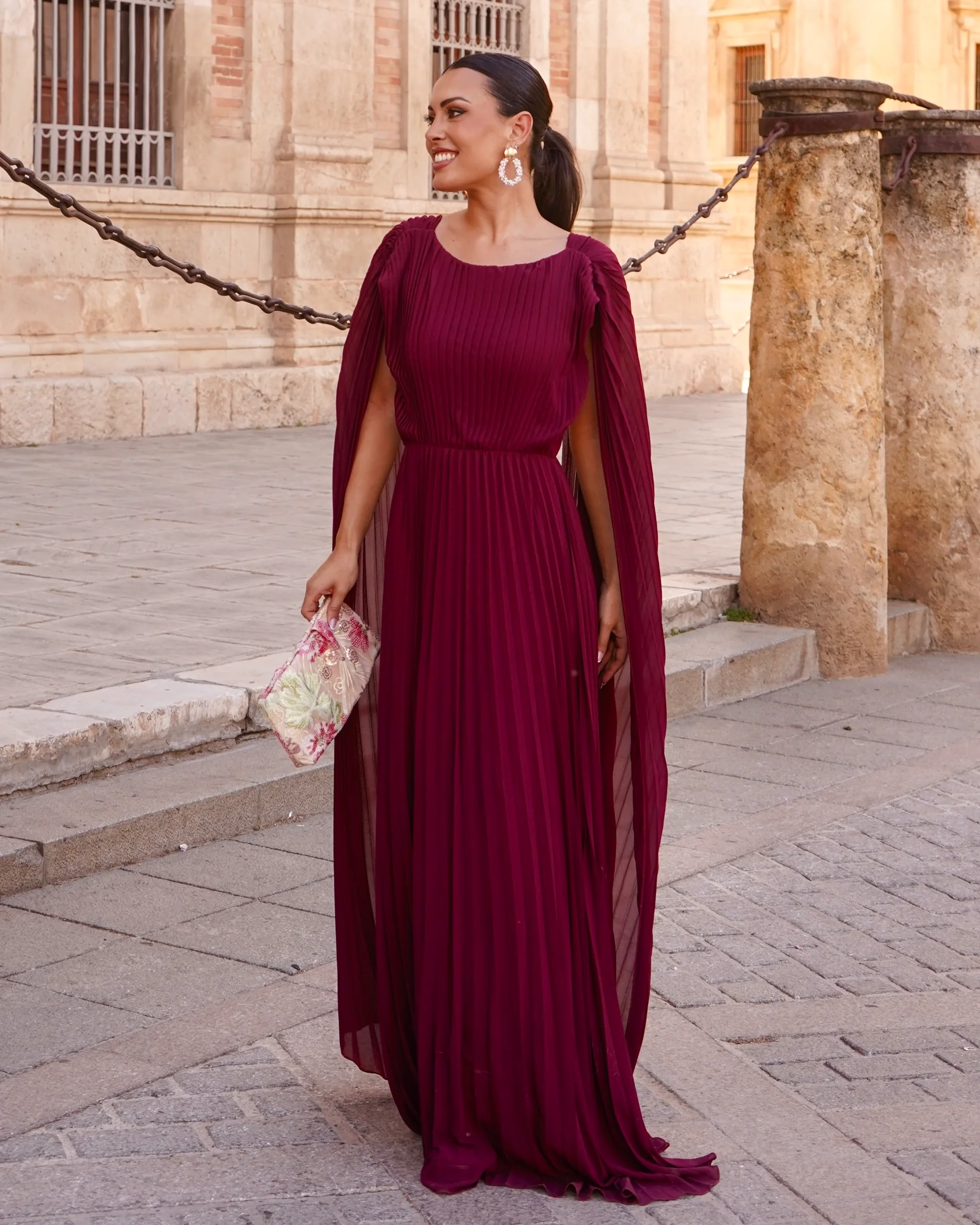 Vestido Luz Burdeos