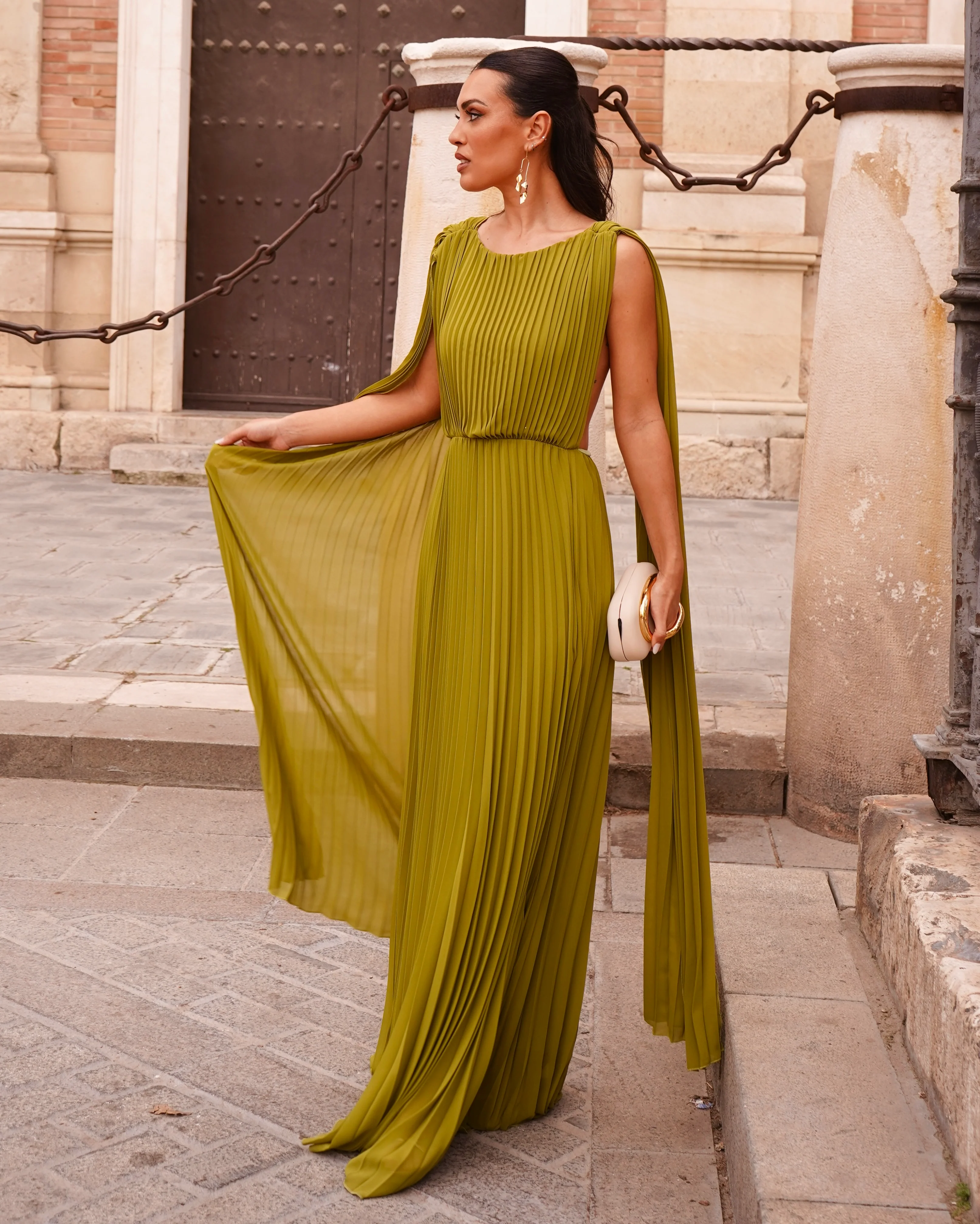 Vestido Luz Verde Oliva - Image 2