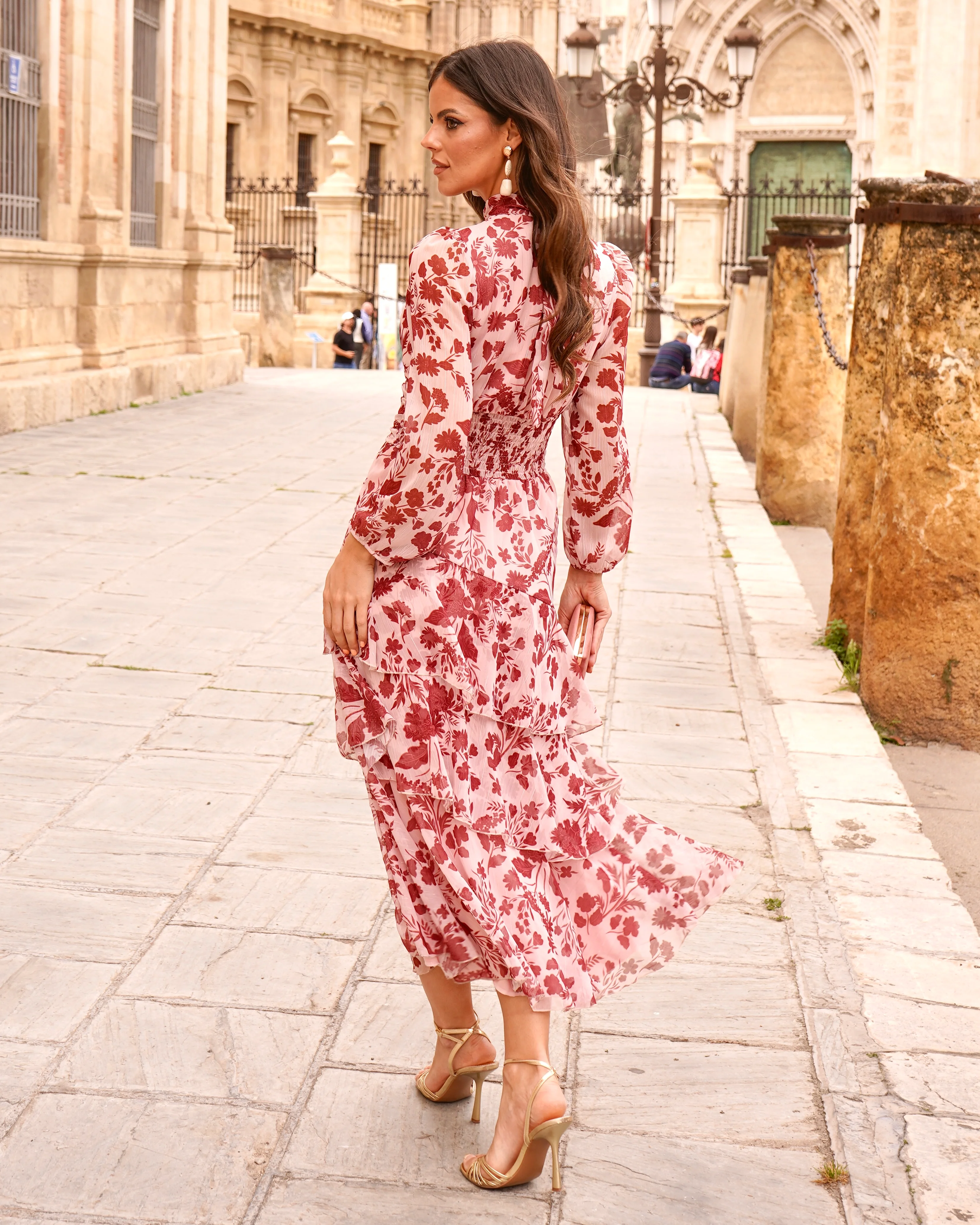 Vestido Mabel Rosa/Teja - Image 5