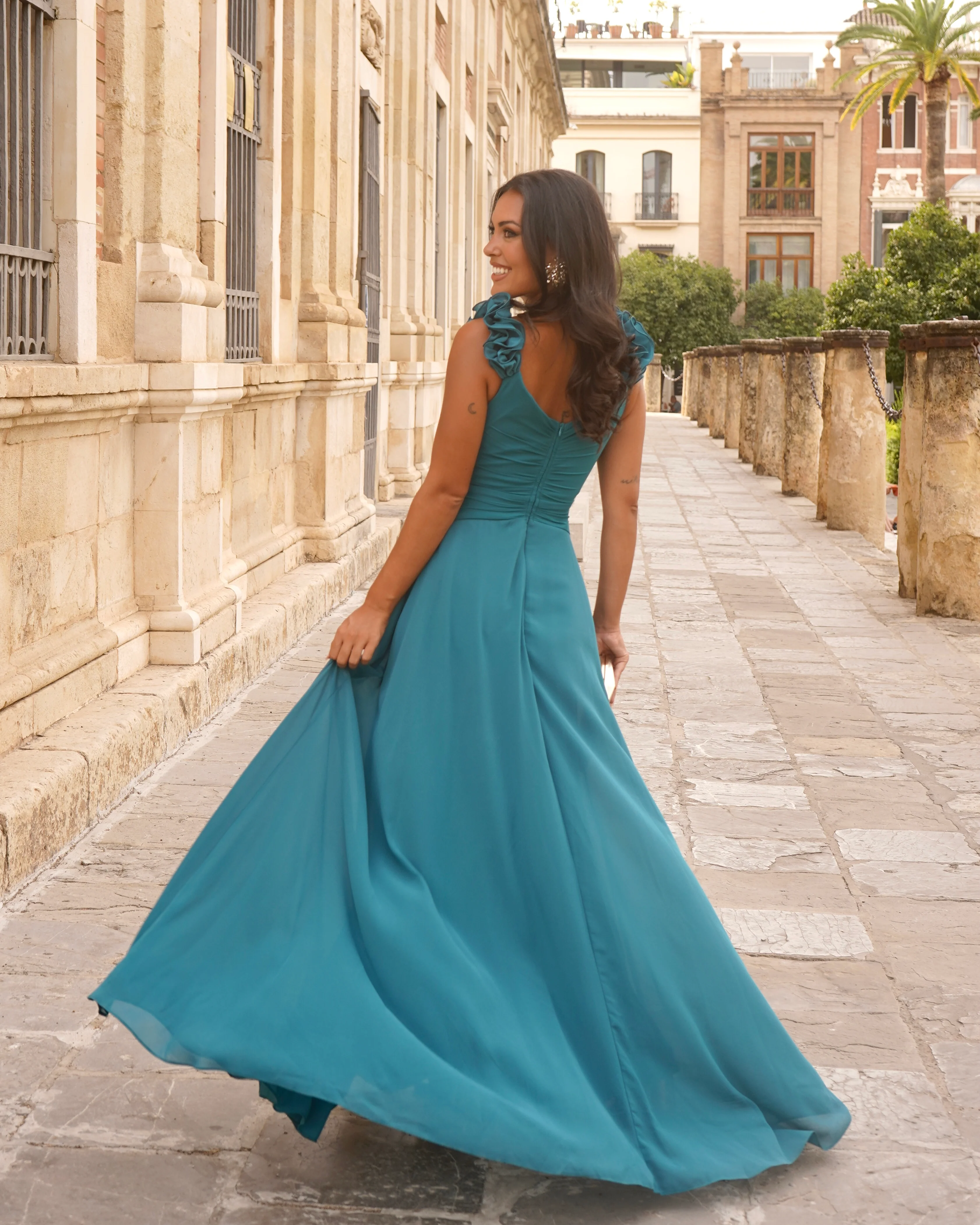 Vestido Madeira petróleo - Image 4