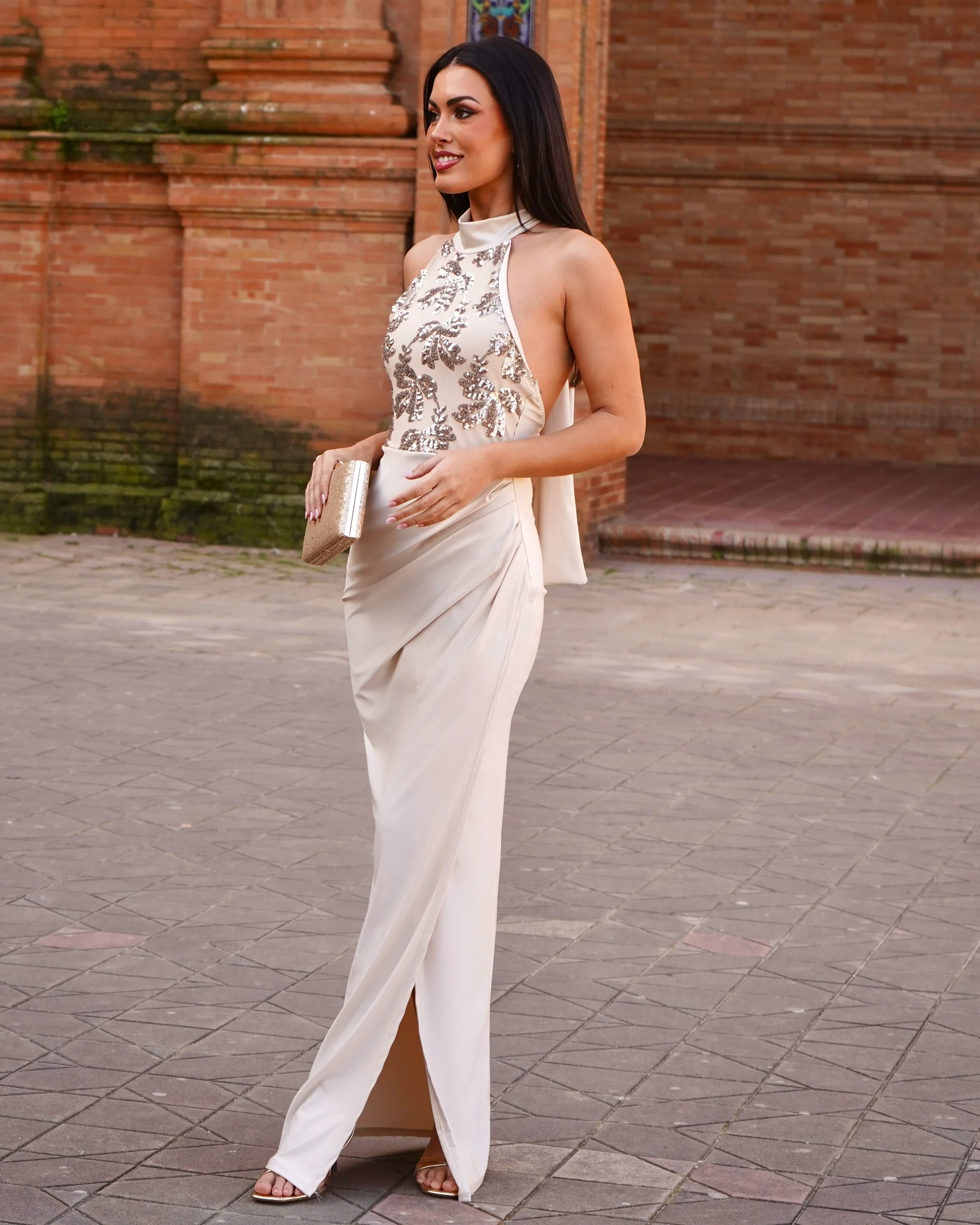 Vestido Marcela Beige - Image 2