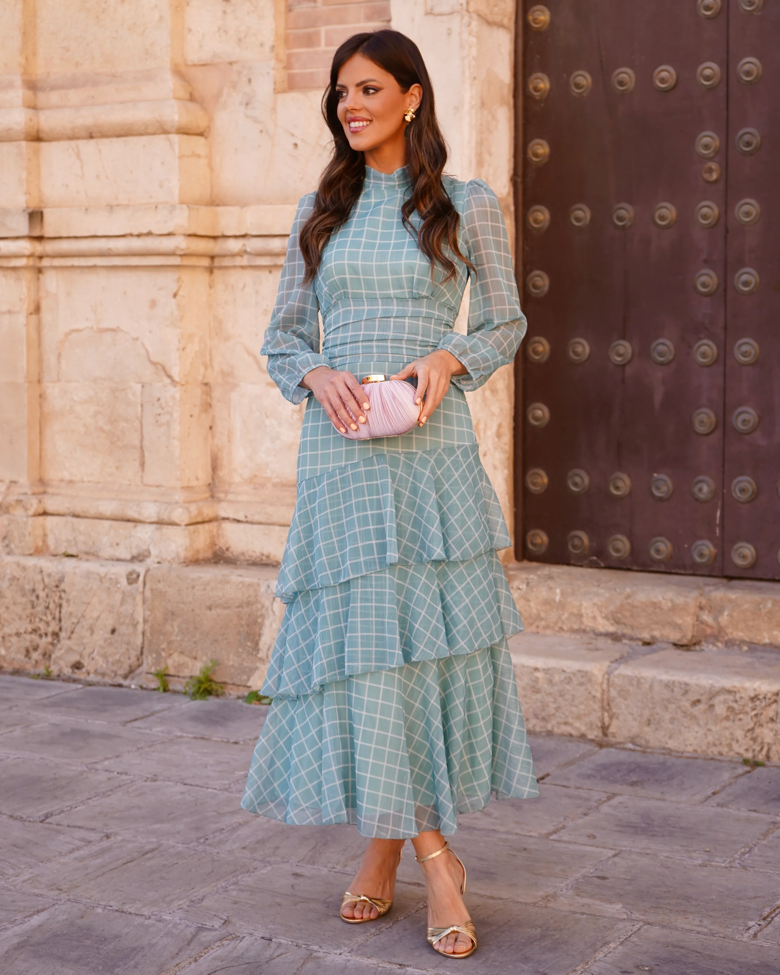 Vestido Marieta Verde Agua - Image 3