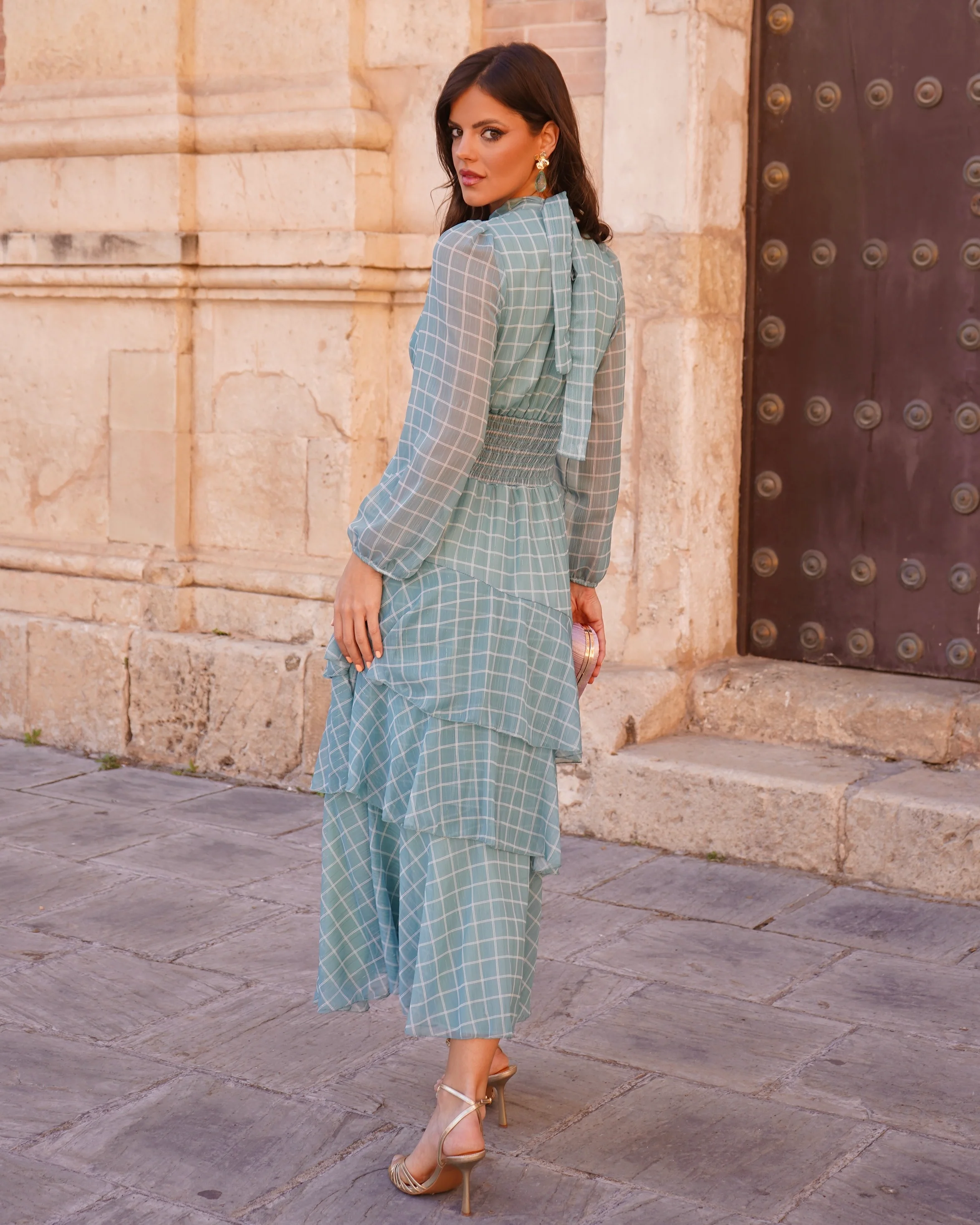 Vestido Marieta Verde Agua - Image 4