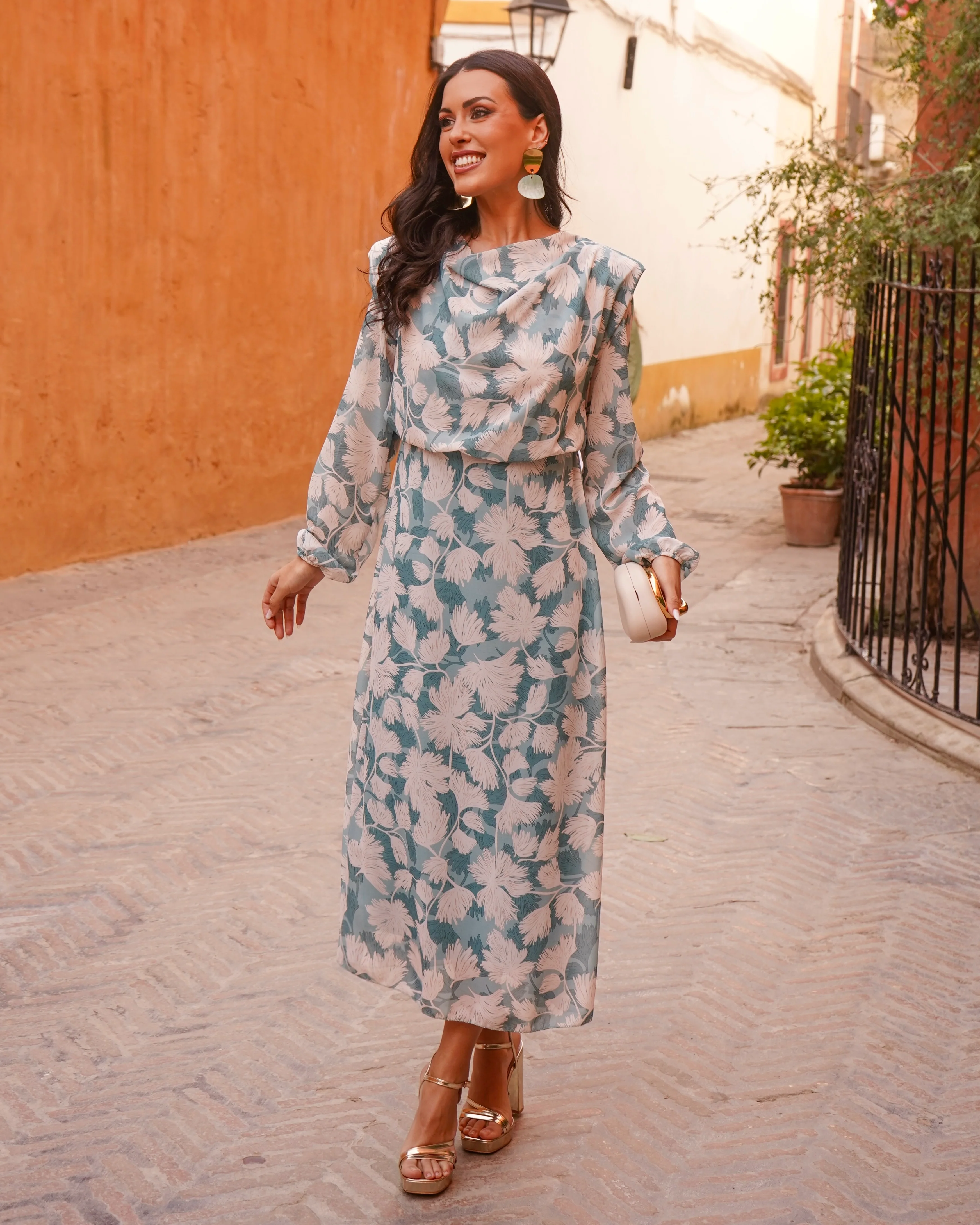 Vestido Paola Verde Agua
