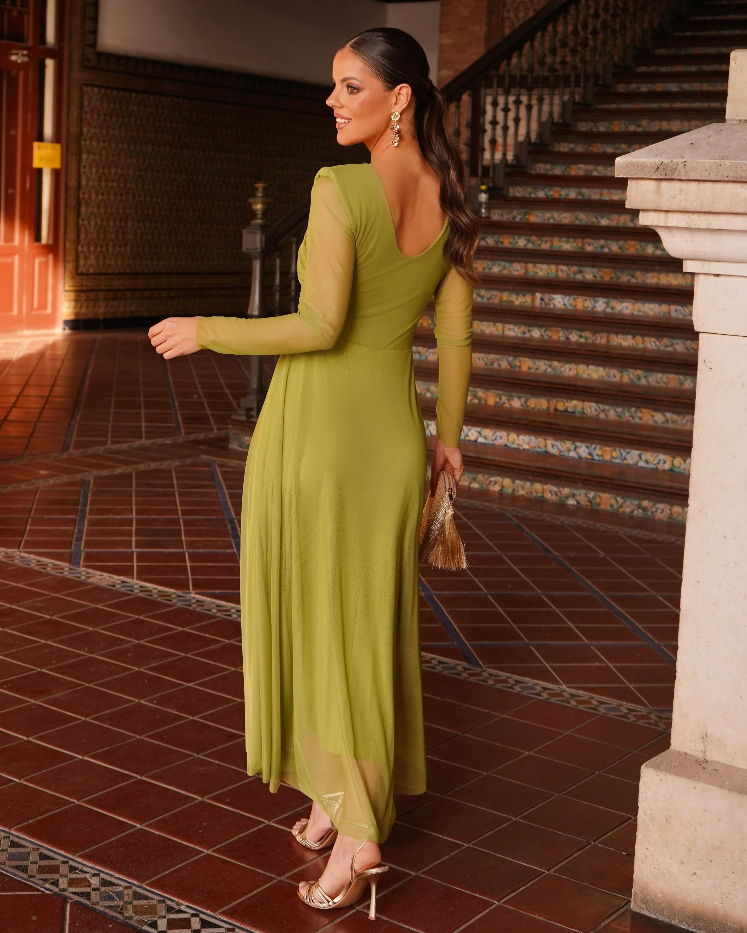 Vestido Paula Verde Oliva - Image 5