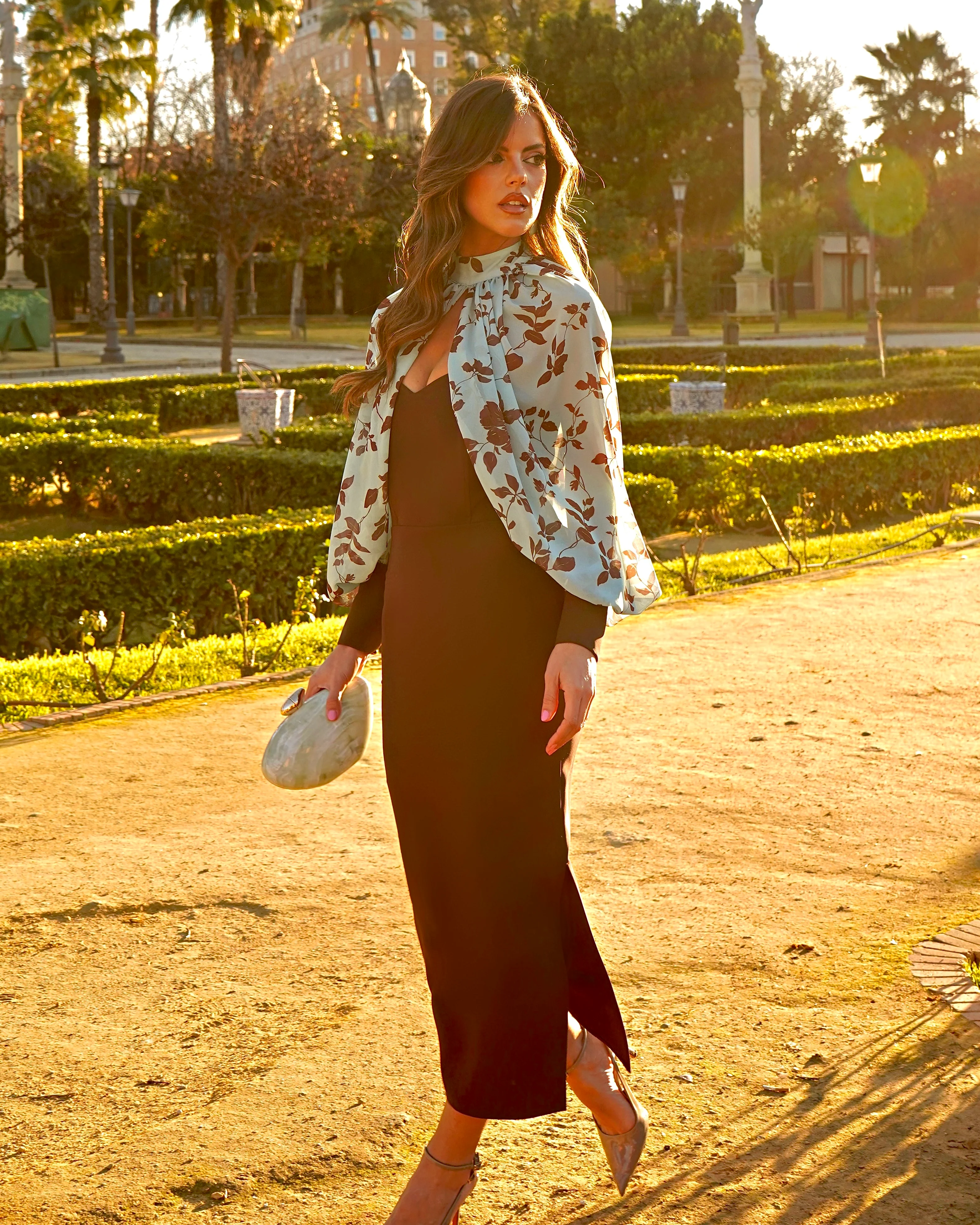 Vestido Portofino Azul/Chocolate - Image 4