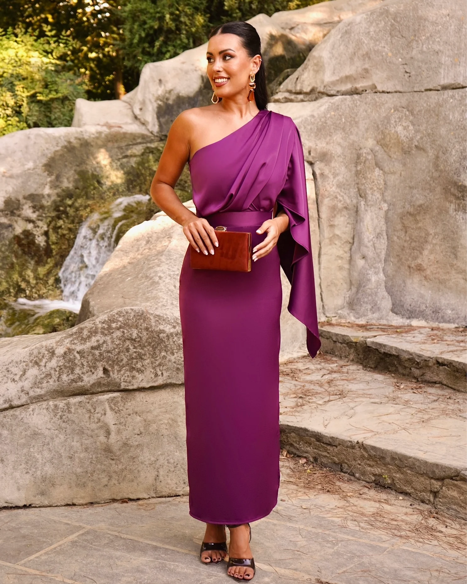 Vestido Verona berenjena