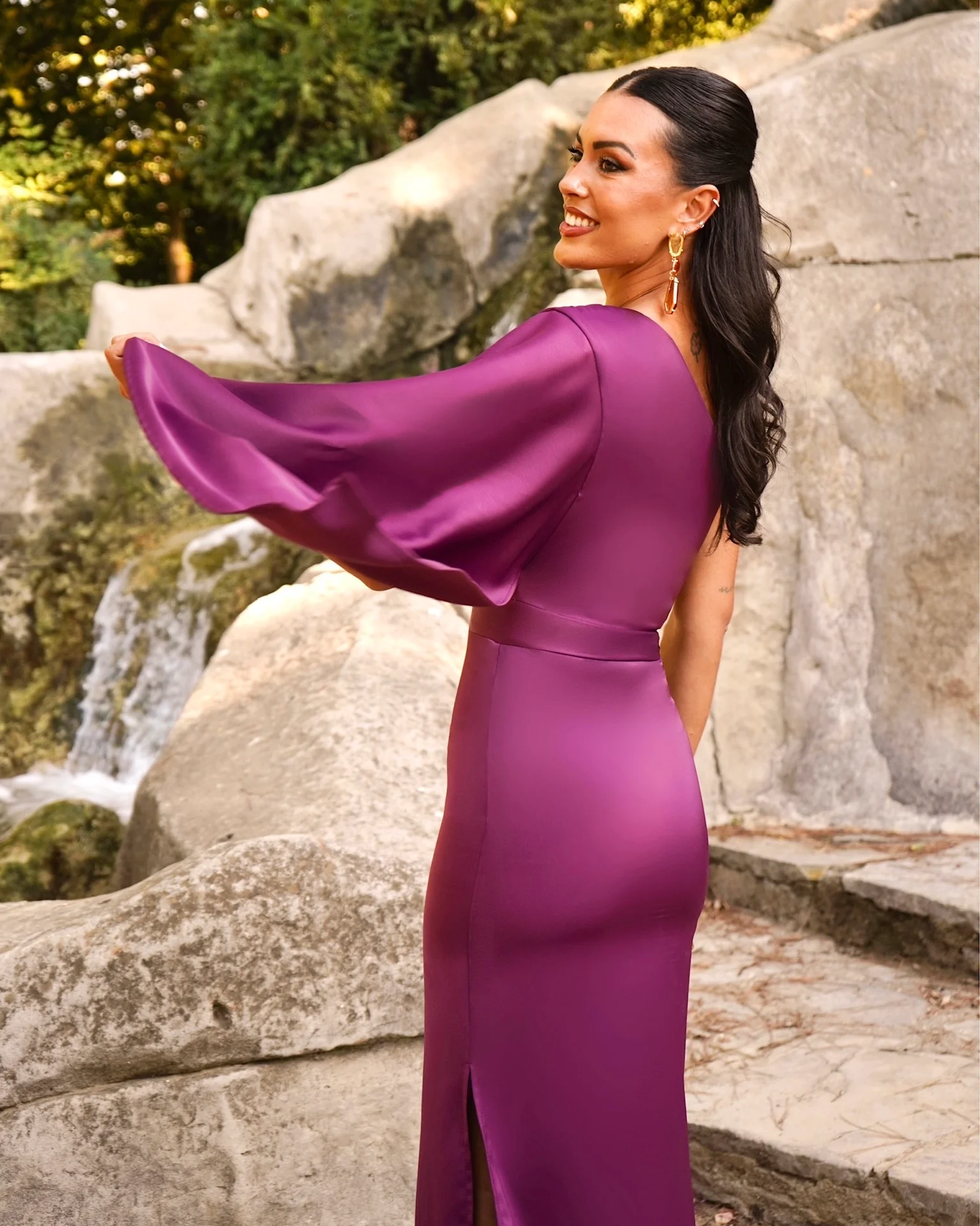 Vestido Verona berenjena - Image 3